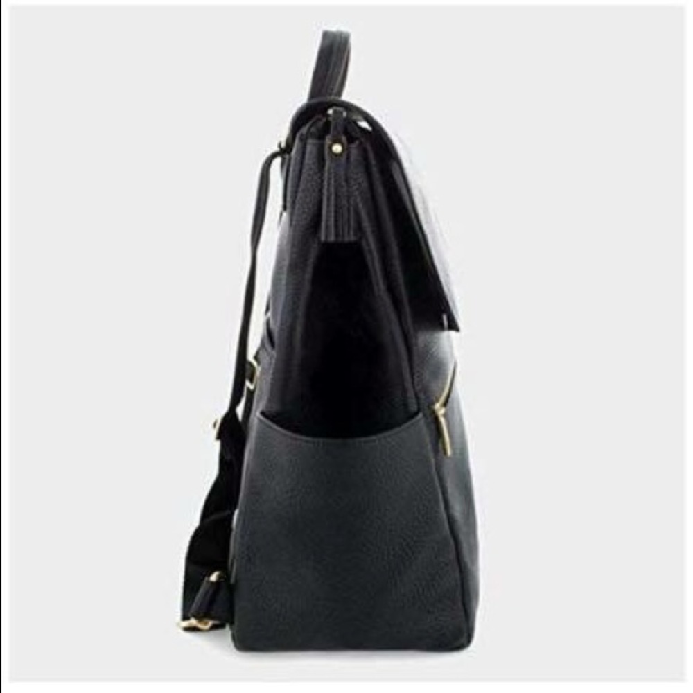 Freshly Picked black leather diaper bag - Picture 4 of 7